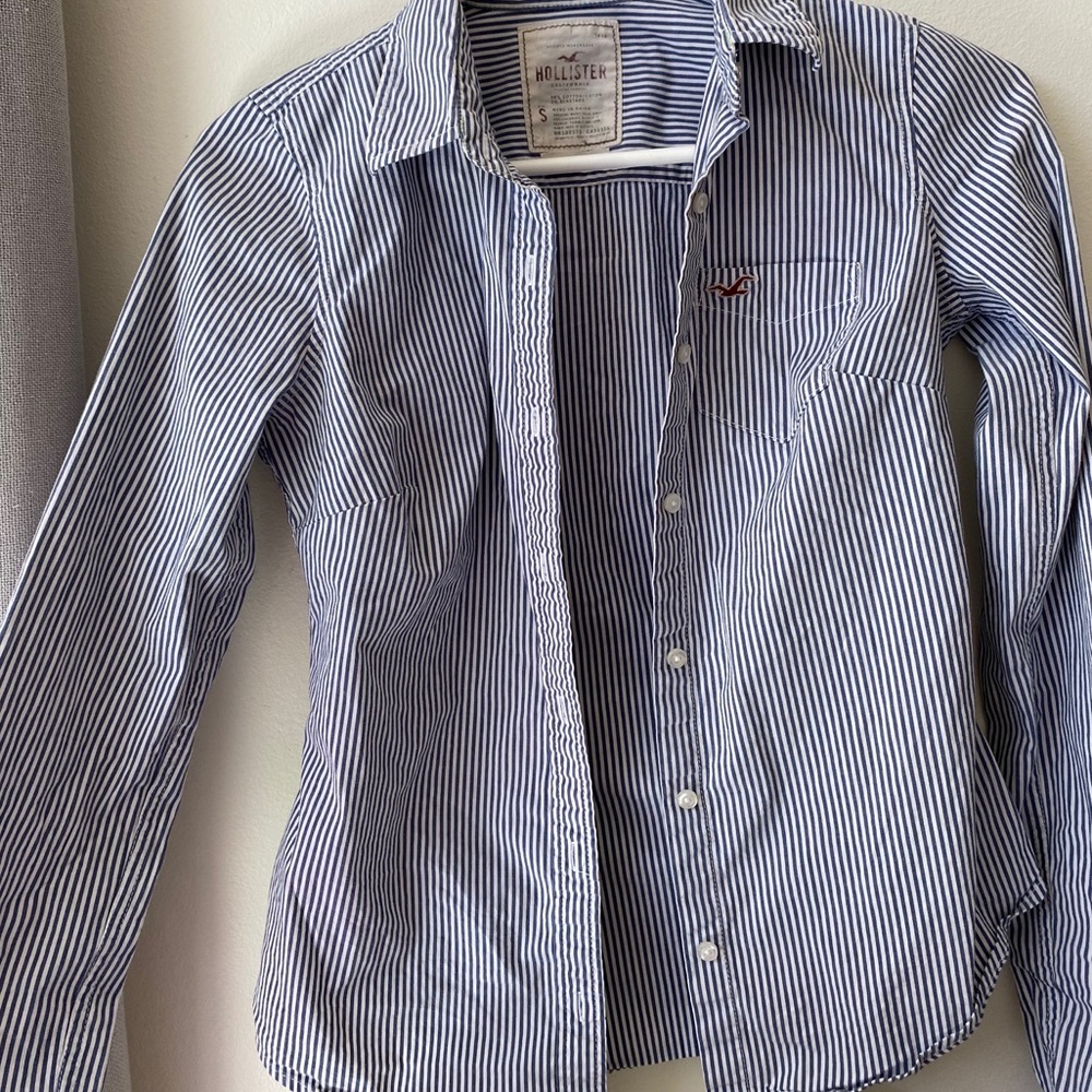 Hollister striped button down